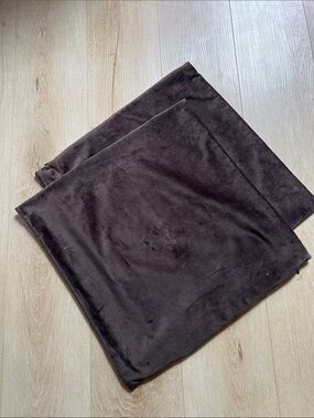 Velvet 18x18 Square Throw Pillow Cover - Dark Brown